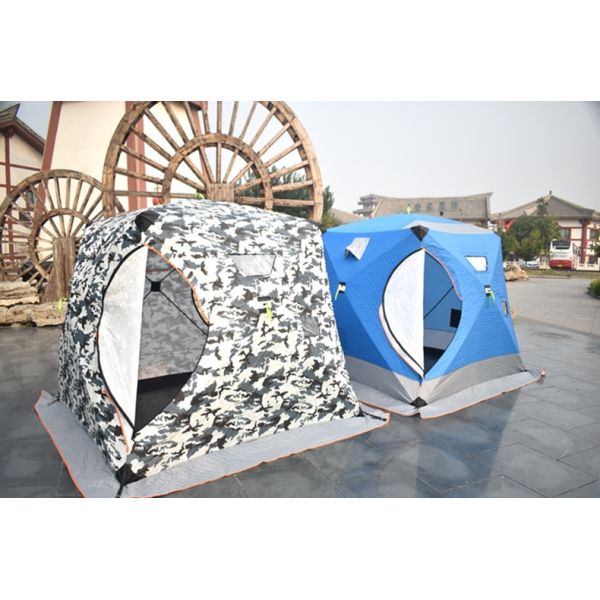 Outdoor Waterproof Oxford Fabric Pop-Up Sauna Tent Thermal Insulated Ice Cube Winter Fishing House Snow Fishing Shelter