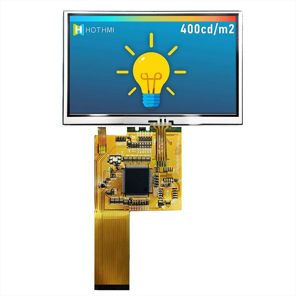4,3 сенсорная панель решений 800x480 дисплея дюйма изготовленная на заказ сопротивляющаяся