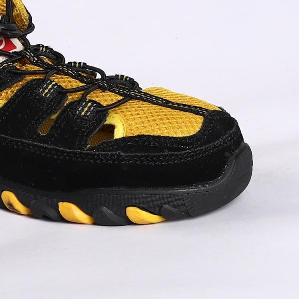 Nubuck Cow Leather Work Boots Slip Smash Resistant Comfortable EVA Insole Outsole Rubber Safety Shoes