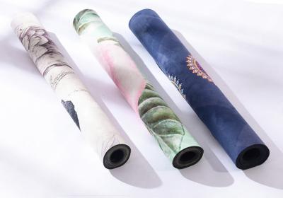Thin Yoga Mat | Lightweight Foldable Mat  Luxury Sweat-Grip for Yoga, Pilates, Fitness and Exercise | Portable