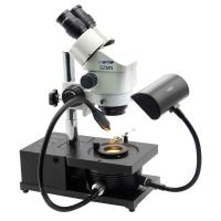 Type de bras de Gem Microscope Swing avec 7W la source lumineuse du fond de l'intense luminosité LED