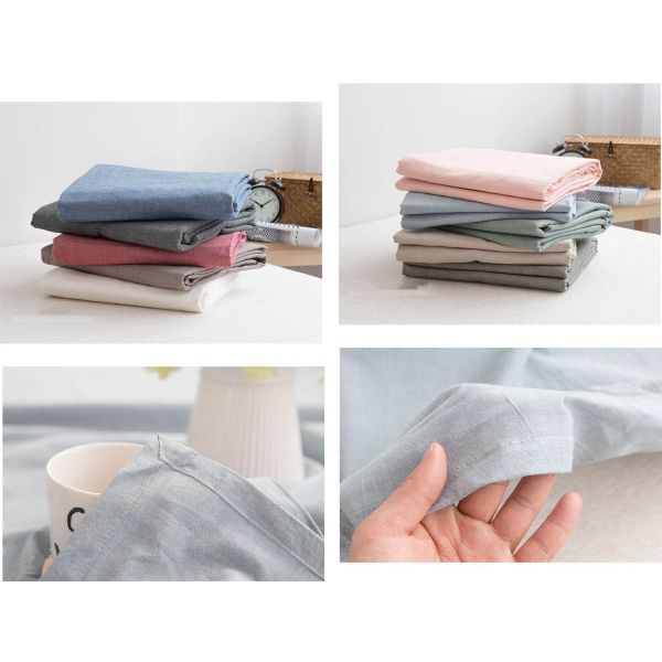 Modern Style Luxury Linen Sheet Set / Duvet Covers 4Pcs Machine Washable