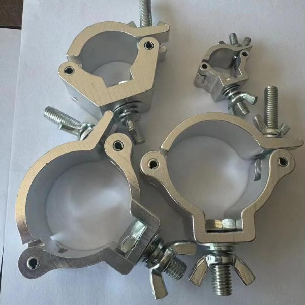 50mm-60mm Silver Aluminum Clamps Foldable Truss Clamps Corrosion Resistant