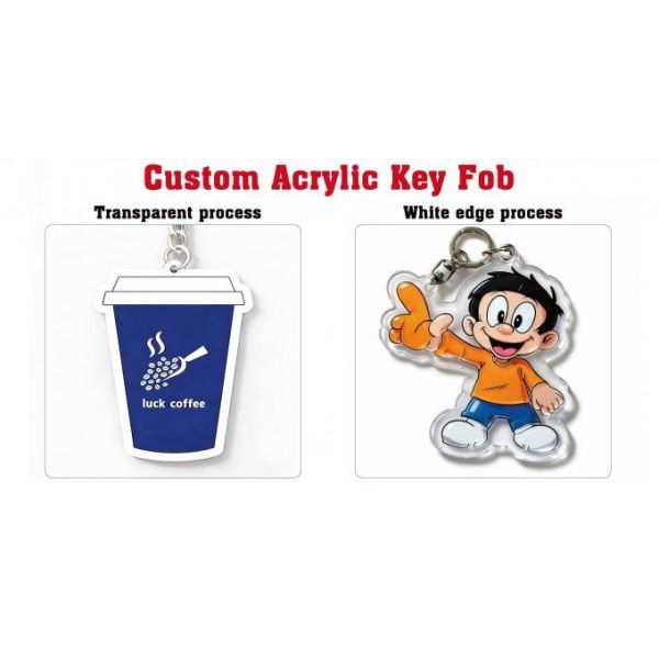 Personalized Cheap Holographic Acrylic Charm Custom Acrylic Anime Keychain