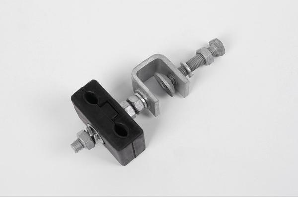 ADSS Cable Downlead Clamps For Pole or Tower Installation Metal with Rubber