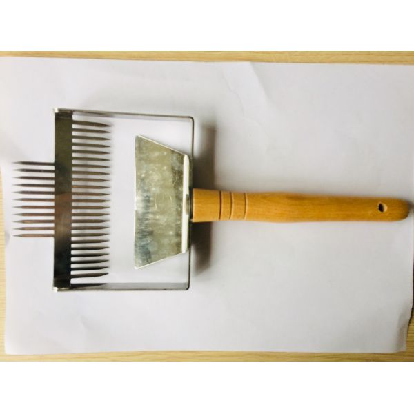 Двойник нержавеющей стали 23 игл возглавил мед Uncapping вилка с деревянной ручкой