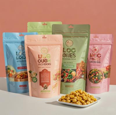 Custom Printed Compostable Aluminum Foil Side Seal Flat Bottom Coffee Bean Pouches Packaging Bag With Zipper