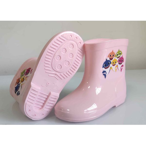 Flexible PVC Side Print Filles Bottes de pluie éclairer Enfants Chasseur Wellies OEM ODM