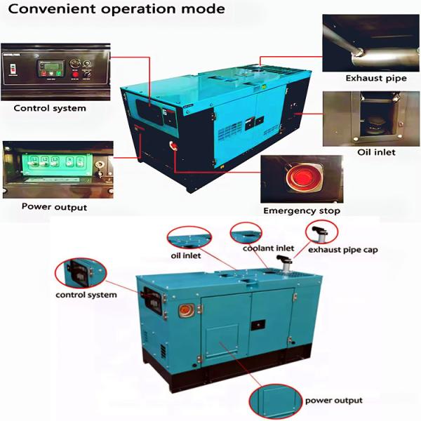 High Performance 3 Phase Silent Diesel Generator 3/4/6/8/12cylinders Soundless Diesel Generator