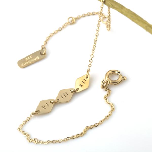 Luxury Jewelry Stainless Steel Gold Plated Irregular Bracelet for Women
