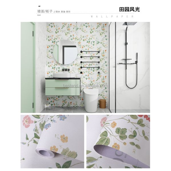 Auto-adhésif papier peint vintage floral étagère pour les tiroirs de la commode armoire imperméable à l'eau et moderne 3D design de fleurs