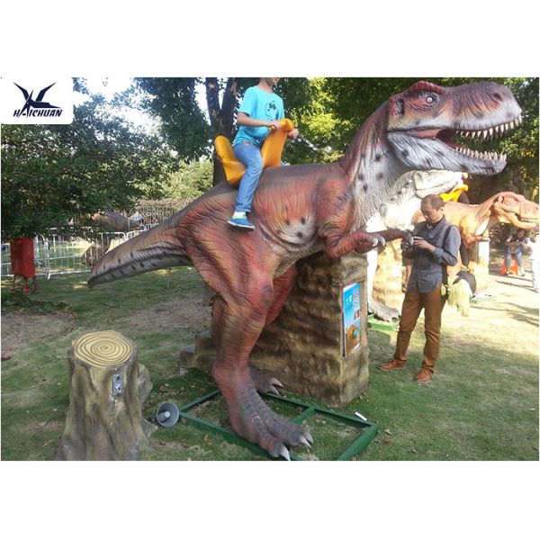 Life Size Riding Dinosaur For Kids , Animatronic Kids Ride On Dinosaur