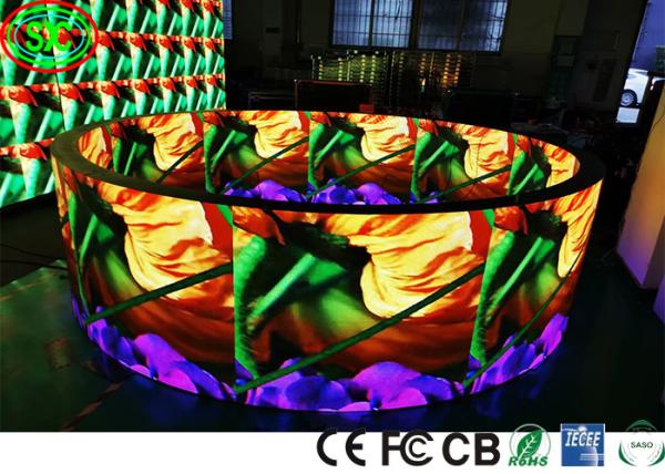アイアンキャビネット 1R1G1B P4 サークル 柔軟なLEDスクリーン SMD2121フルカラーLEDディスプレイスクリーン 室内フルカラーLEDディスプレイ