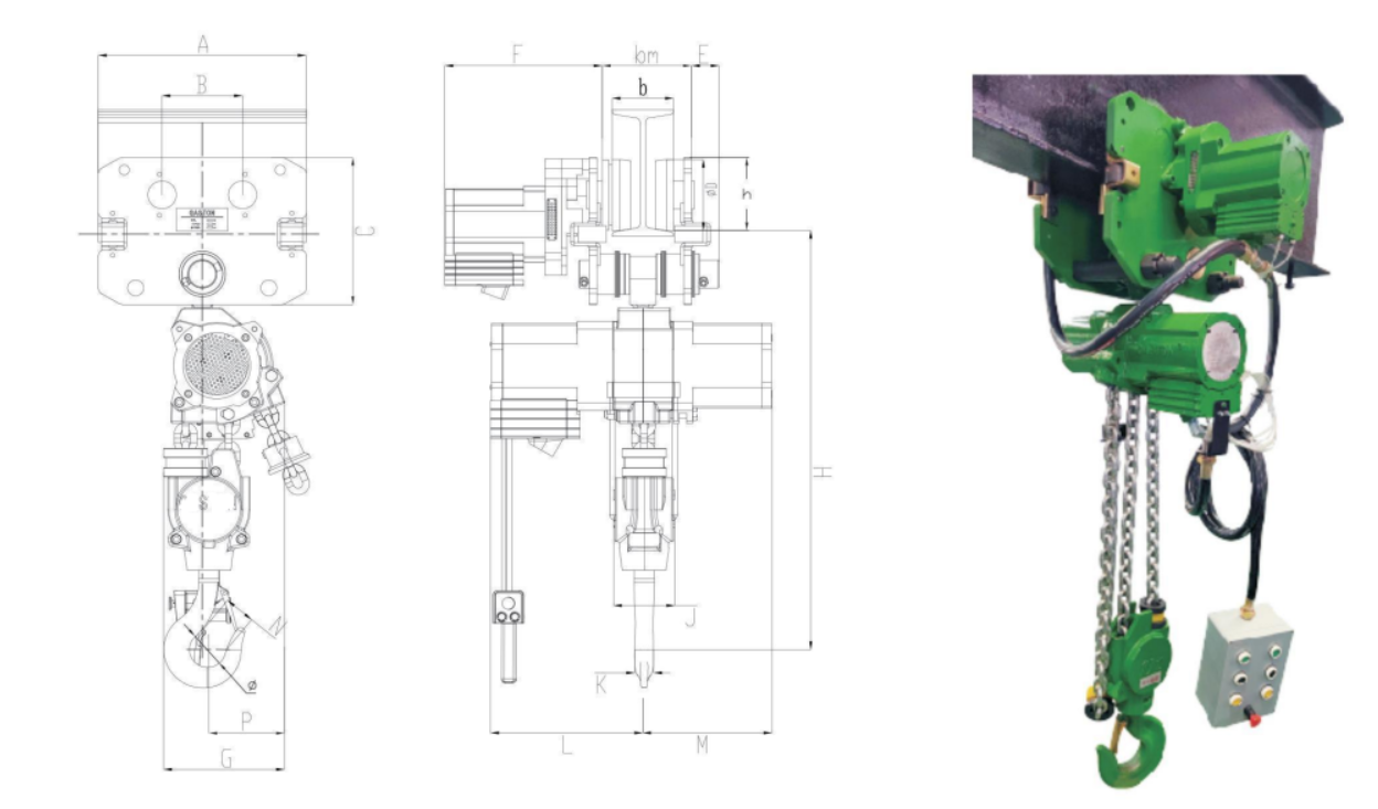 5ton Explosion Proof Chain Hoist With High Efficiency Continuous Operation