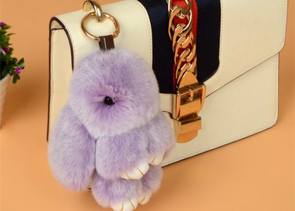 Pele bonita Keychain do coelho do presente do Natal bonito com forma do animal do coelho