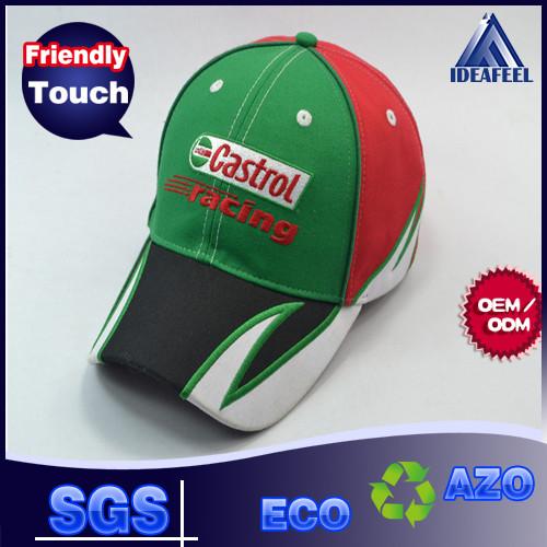 Embroidery Raised Logo Unisex Baseball Caps For Outdoor Racing 6 Panels