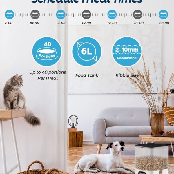 105 Fl Oz 3L Rechargeable Pet Automatic Feeders BPA Free With Child Safety Lock