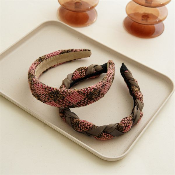 GLH017 Non-slip premium hair accessories knitted twist high cranial pressure headband