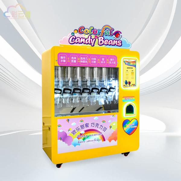 Caiyunjuan Gravité alimenté Candy Bean Vending Machine plancher debout couleur personnalisée