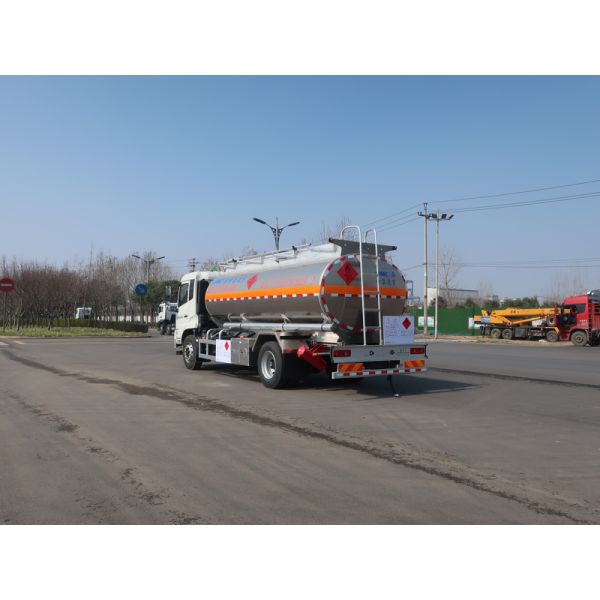 15m3 CIMC LINYU Dongfeng Oil Tanker Truck Aluminum Alloy Liquid Fuel Transport Vehicle