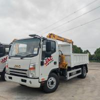 JAC RHD Cargo Truck With XCMG KSQS68-3 3.2Ton 3 Sections Boom Straight Crane Truck