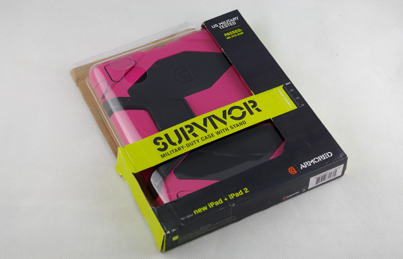 Protective Pink / Orange Cell Phone Silicone Case For Ipad 3 Survivor Cover