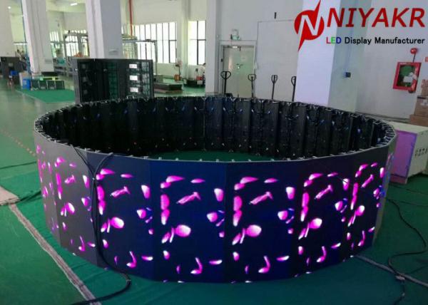 P3.91 P4.81 exposição de diodo emissor de luz de 360 graus com o armário de alumínio fundido 500x1000mm