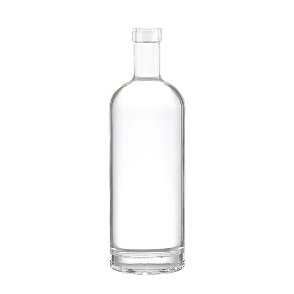 Super Flint Glass Material 750ml Custom Logo Glass Bottle for Brandy Whisky Vodka Gin