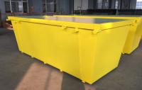 Les poubelles de déchets de construction de la poubelle 10M3 de saut en métal jaune d'OEM ont adapté aux besoins du client