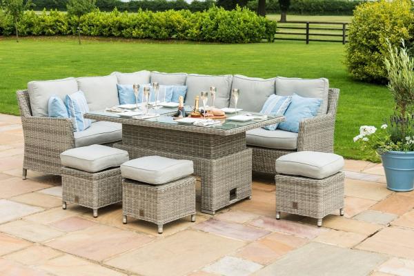High - End Quality Outdoor Rattan Dining Set Big Table With Ice Pot