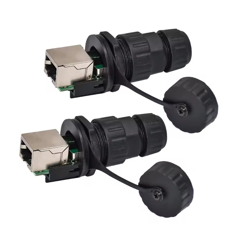 Cat6a RJ45 Пластиковые соединители для оборудования Cat6a водонепроницаемые через Ethernet LAN кабель водонепроницаемый