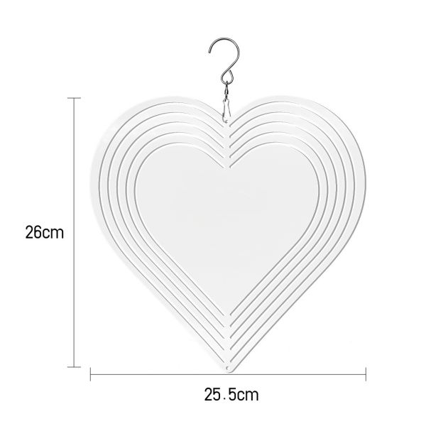 Sublimation Wind Spinner Blanks Personalized Custom Printed Aluminum Hanging Garden Christmas Decoration Wind Chimes