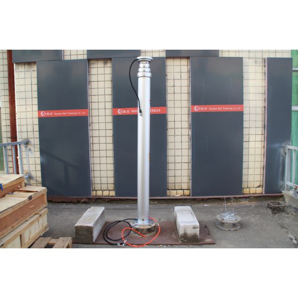 Aluminum 4.2M 5.7M 120N Pneumatic Telescopic Antenna Mast