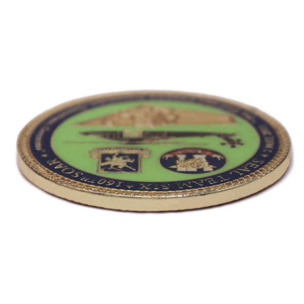 Brass Custom Challenge Coins with Gravure Printing and 2.25