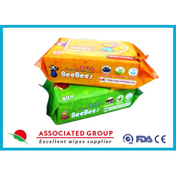 Cuidado de piel mojado del bebé de los tejidos del trapo del paquete de la mezcla con la tela no tejida de Spunlace del llano