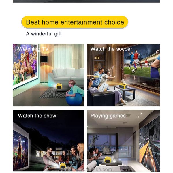 Star 202 Mini LED Projector Home Beamer with Any Cast Beam & Phone Projection for IOS/Android
