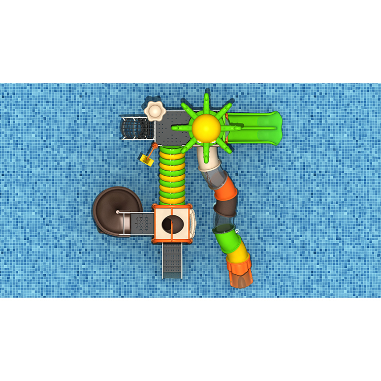 Environment Friendly Material Outdoor Water Park Spray Slides Sets Cheap and Nice Water Play Equipment