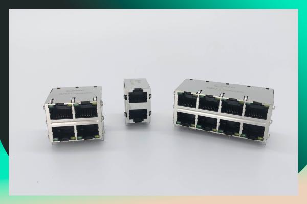 Ethernet protegida puerto Jack de PHC 2X2 8P8C RJ45