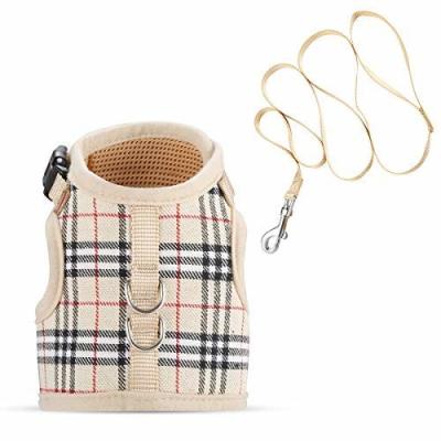 Mesh Cat Harness Vest And Leash macio ajustável ajustou o alinhamento acolchoado confortável - ajuste