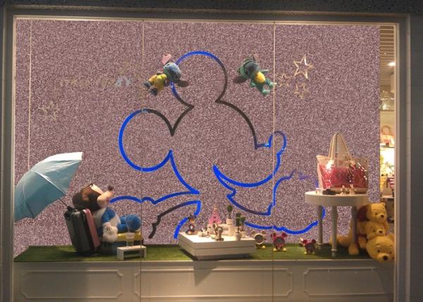 Waterproof 3d 54 Width Glitter Effect Wallpaper 50m One Roll For Shop Windows