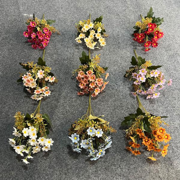 Small wildflowers, fake flowers, simulated flower bouquets, handmade flowers for weddings, artificial silk flowers, wedding scenery decoration, floor arrangement