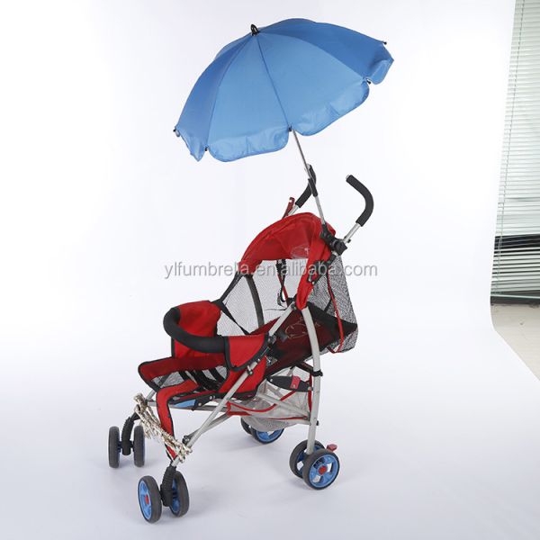 Stroller Accessory Universal Umbrella with Plastic Clamp Handle and 190T Pongee Panel