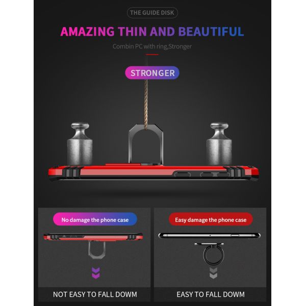 Fashion Sumsang S10 Iphone 7 Plus Cover With Ring Holder / Cell Phone Accessories