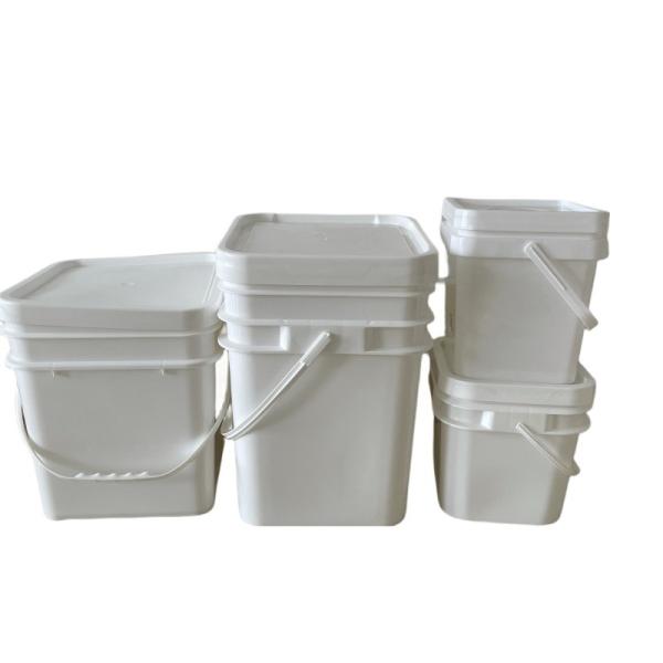 Multi-purpose Red Square Plastic Pail Bucket with Handle Certified and GAP/ISO/FDA