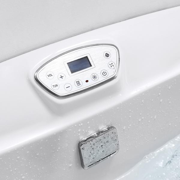 White Whirlpool Acrylic Massage Bathtub M1792-D-L Fade Resistant