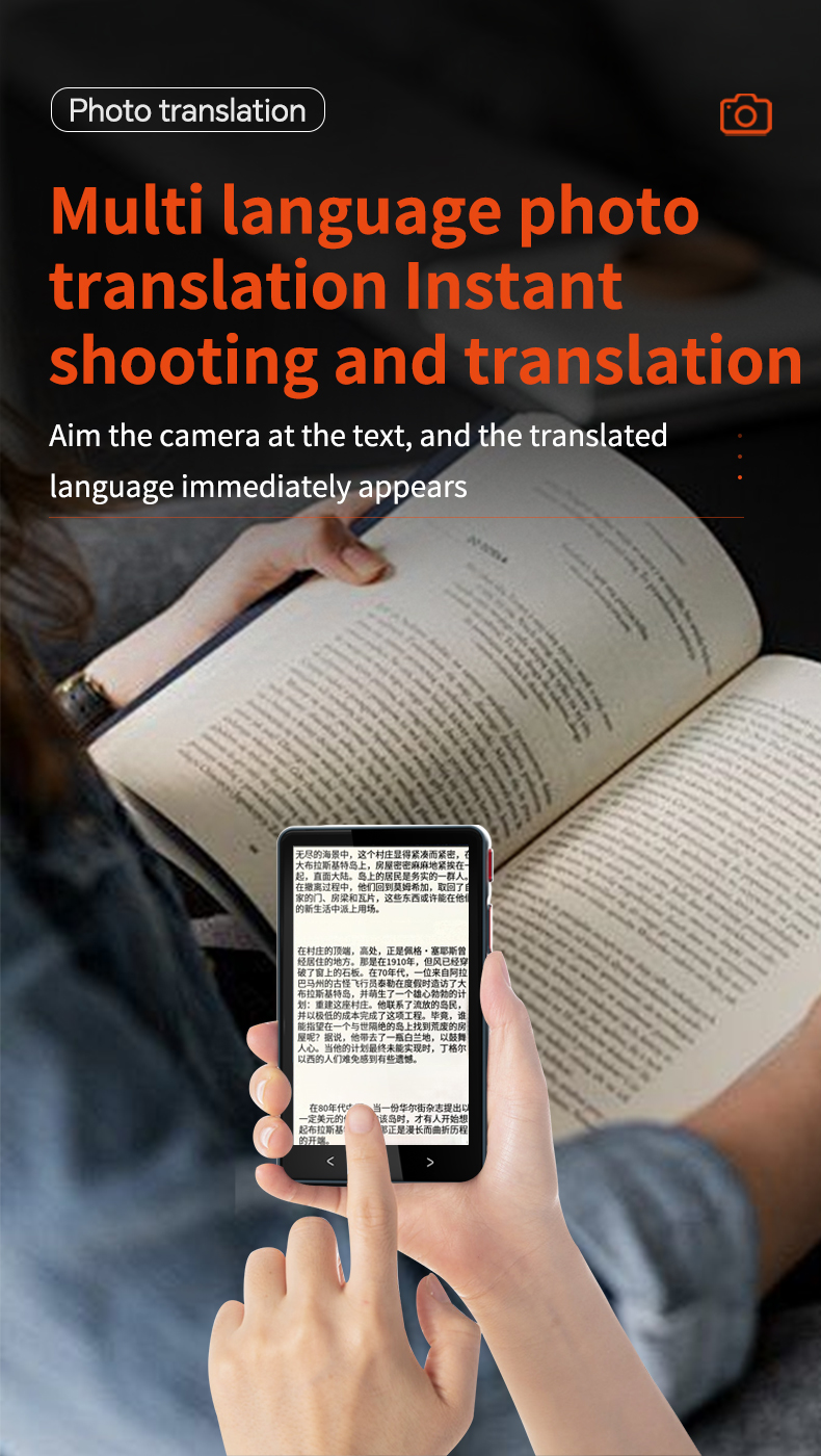 AI Real Time Travel Language Translator Device Support Meeting Translation Text Interpretation