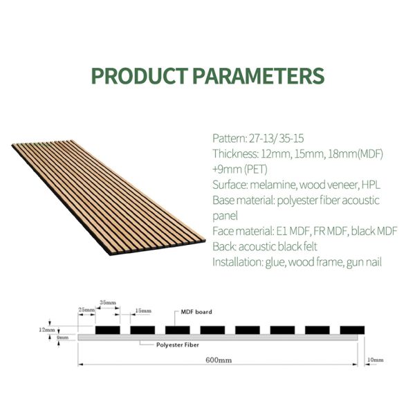 Cinema Sound Proof Acoustic Wooden Wall Panels Covering MDF Wood Veneer