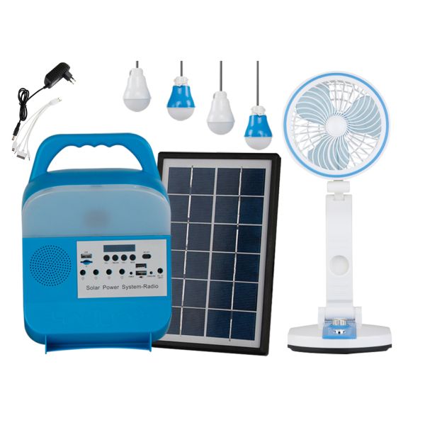Lithium Battery Solar MP3 Mini Home Lighting System With Radio