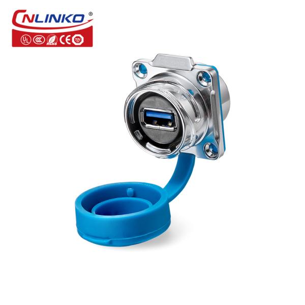 Metal Housing M24 USB 3.0 Circular Waterproof USB Connector