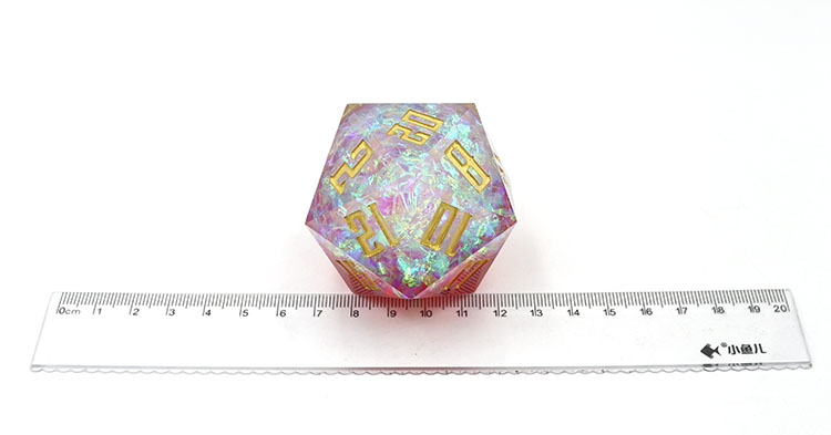 Customized Size Resin Material 20 Sided Dice with Customized Logo for DND Games